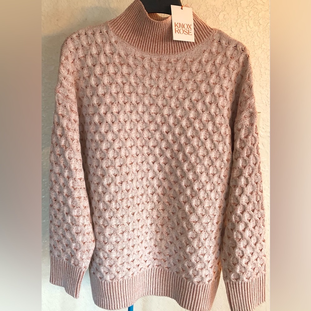 Knox Rose Women’s Textured Turtleneck Sweater — NWT, Size M